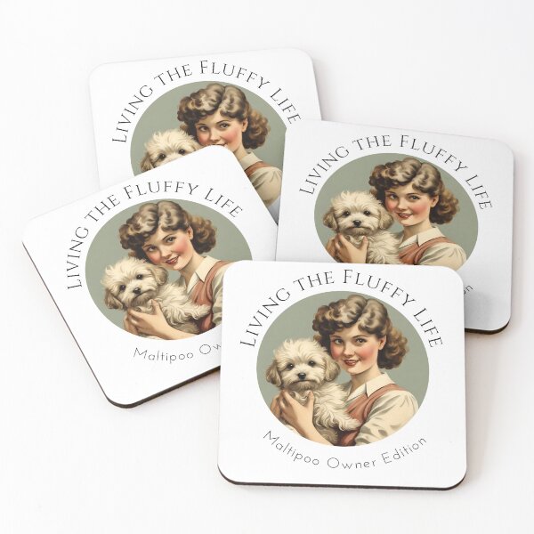 Item preview, Living the fluffy life of Maltipoo owner fur mom dog mommy lover vintage designed and sold by SoulfulT.