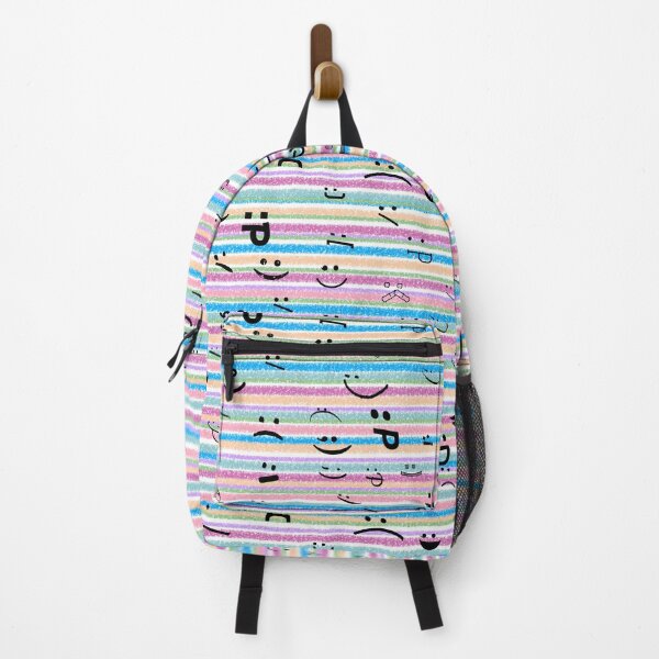 Item preview, Emoticons on Pastel Horizontal Stripes designed and sold by JaygiesDesign.