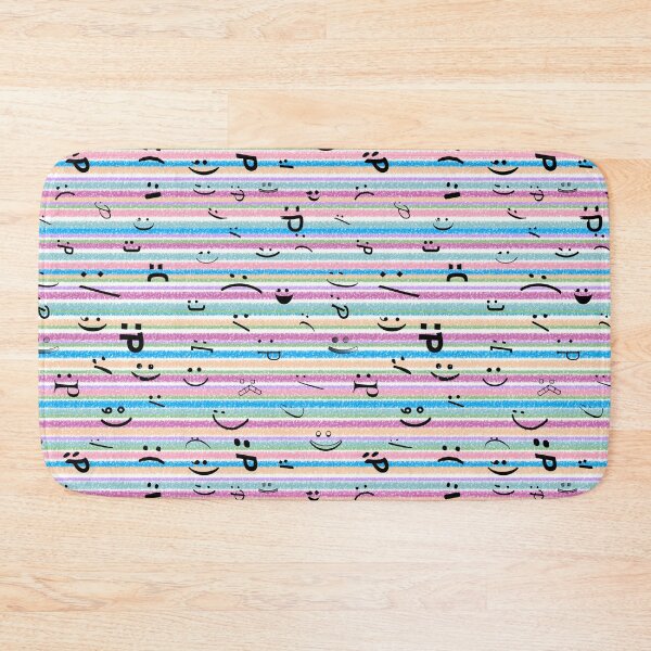 Item preview, Emoticons on Pastel Horizontal Stripes  designed and sold by JaygiesDesign.