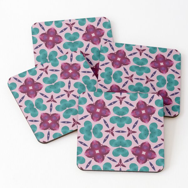 Item preview, Kaleidascope Cherise Pink Blooms designed and sold by HanliesArt.