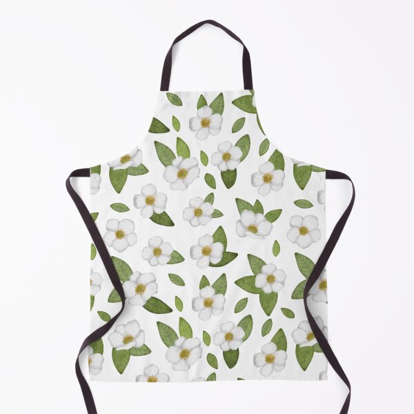 Item preview, White Cherokee rose seamless pattern designed and sold by pinkyfish1010.