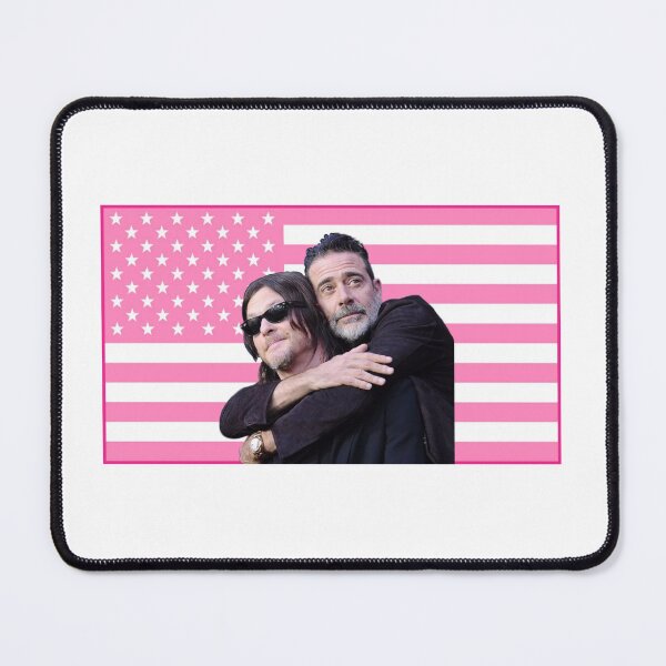 Item preview, Norman reedus and Jeffery dean Morgan the walking dead USA flag tapestry  designed and sold by Hunee-Bee.