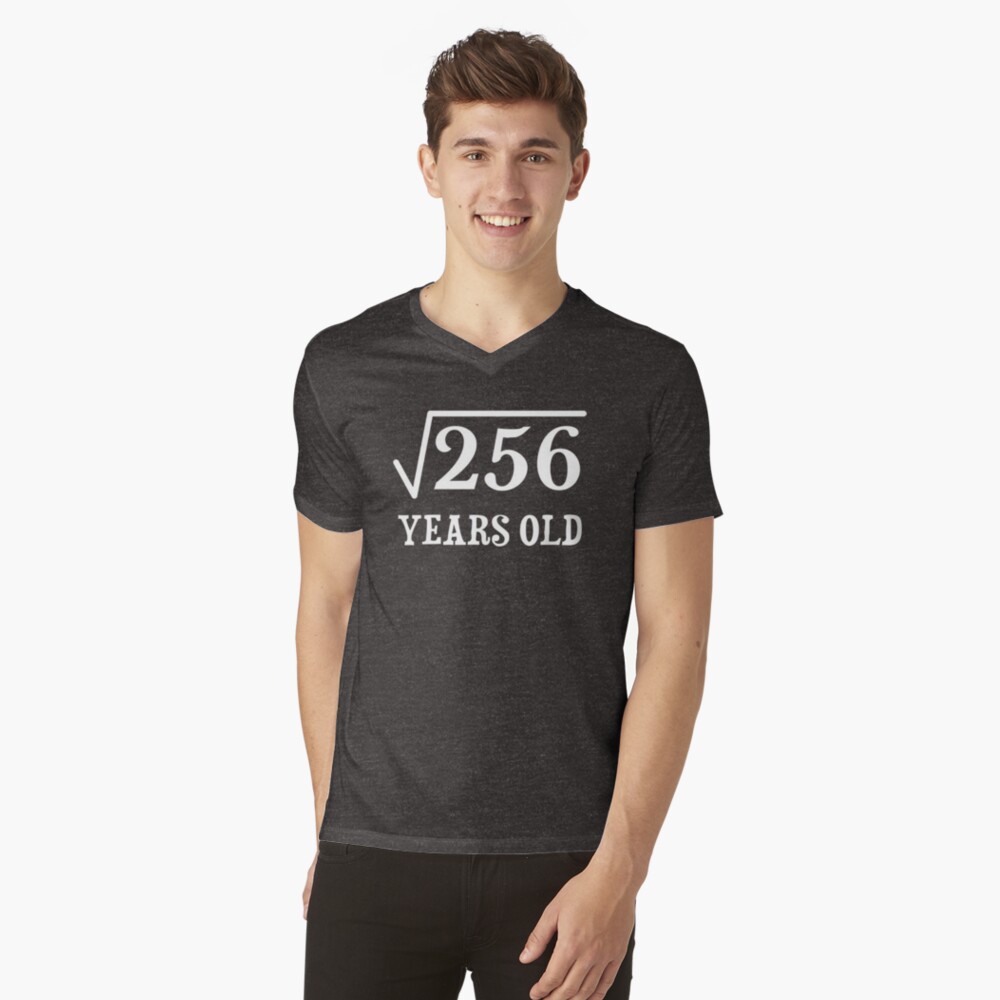 square-root-of-256-16-yrs-years-old-16th-birthday-t-shirt-gift-idea-t