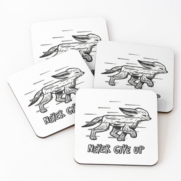 Item preview, Never give up, cute fox designed and sold by noico.