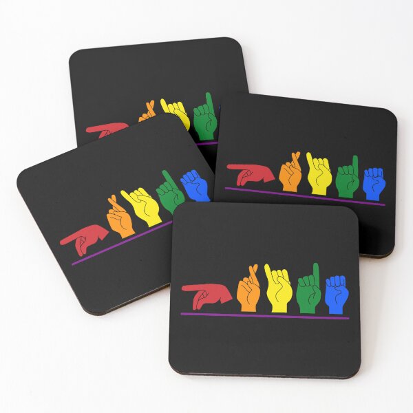 Item preview, ASL Pride II - Pride Flag Colors designed and sold by Lemon Pepper.