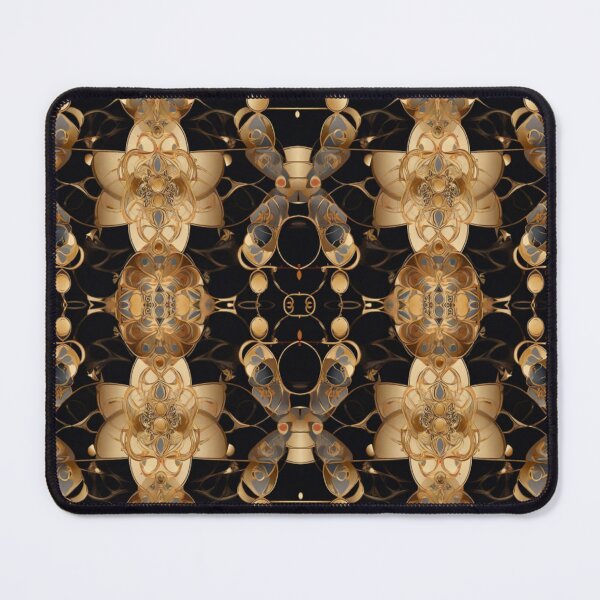 Item preview, Gold on black pattern designed and sold by Flowersonstuff.