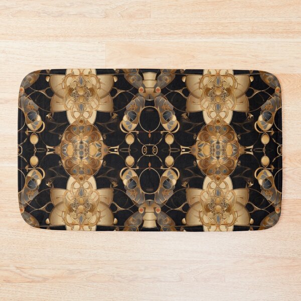 Item preview, Gold on black pattern designed and sold by Flowersonstuff.