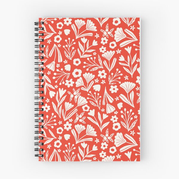 Item preview, Summer ditsy wildflowers - Coral red designed and sold by Illustrated by Nat.