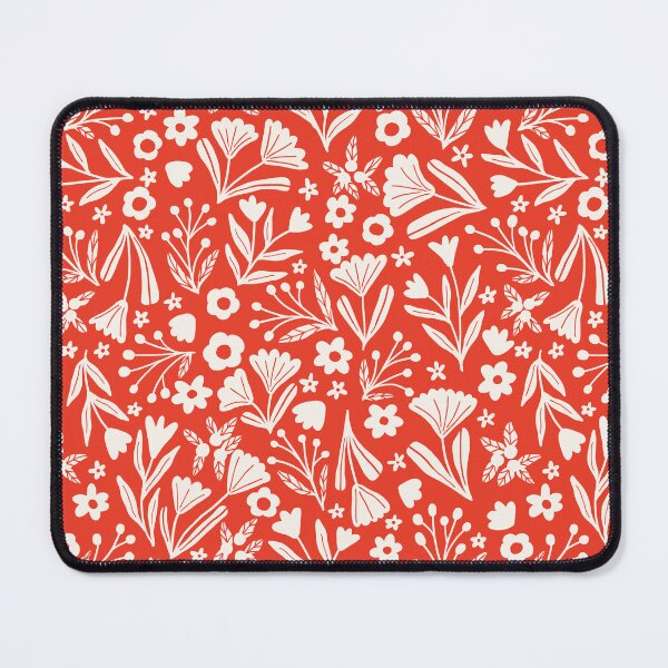Item preview, Summer ditsy wildflowers - Coral red designed and sold by Illustrated by Nat.