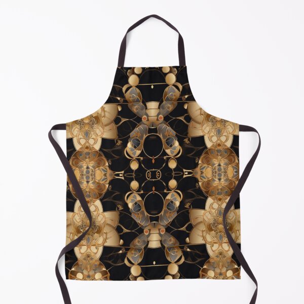 Item preview, Gold on black pattern designed and sold by Flowersonstuff.