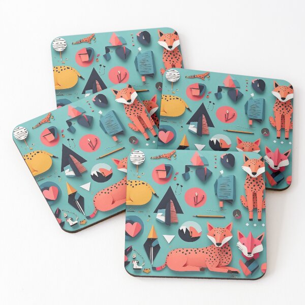 Item preview, Memphis Decoded Animals Playful Seamless Pattern Sticker designed and sold by Kingkham-Design.