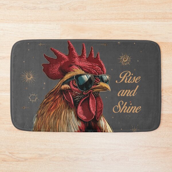 Item preview, Rise and Shine - Rooster (with Gold Lettering) designed and sold by VelvetRoom.