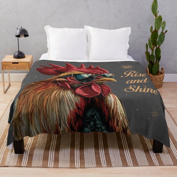 Item preview, Rise and Shine - Rooster (with Gold Lettering) designed and sold by VelvetRoom.