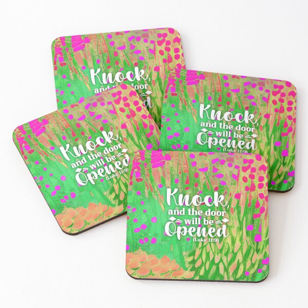 Item preview, Bible Verses For Healing - Luke 11:9 - Preppy Colorful Pink & Green Floral designed and sold by SpartanDStore.