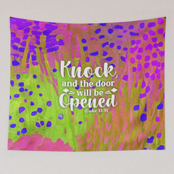 Item preview, Bible Verses For Healing - Luke 11:9 - Preppy Abstract Floral Painting designed and sold by SpartanDStore.