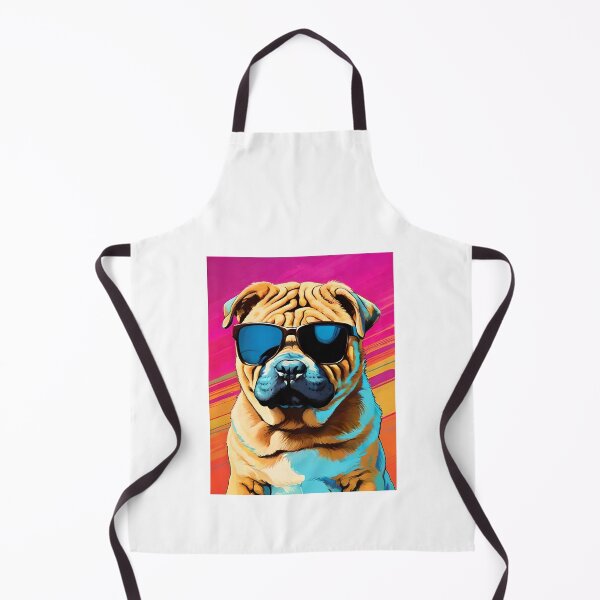 Item preview, Sharpei with sunglasses colorful pop art designed and sold by thesnakeater.