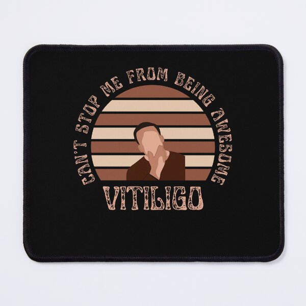 Item preview, Vitiligo Can't Stop Me From Being Awesome Sunset Background Male Model designed and sold by MimsTees.