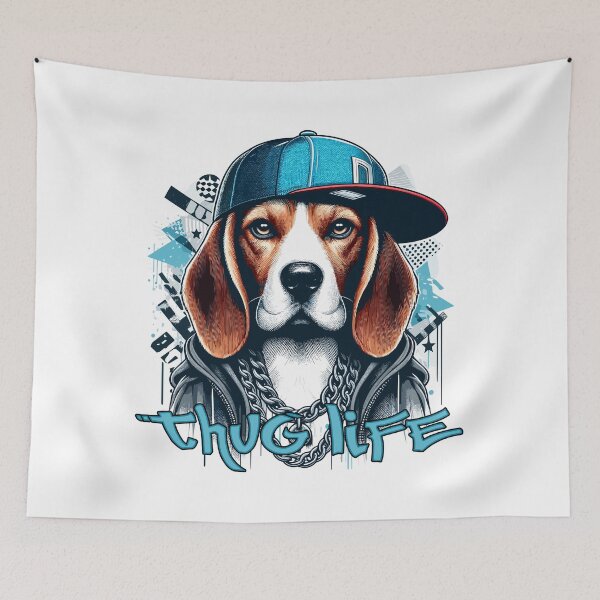 Item preview, Beagle Gangster Life Thug Life Cappy Dog Gift designed and sold by Pineapple-Tree.