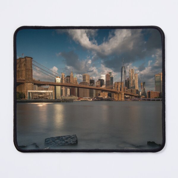 Item preview, Skyline, Hudson River, shore, New York, Brooklyn Bridge, designed and sold by Foto-Kraemer-.