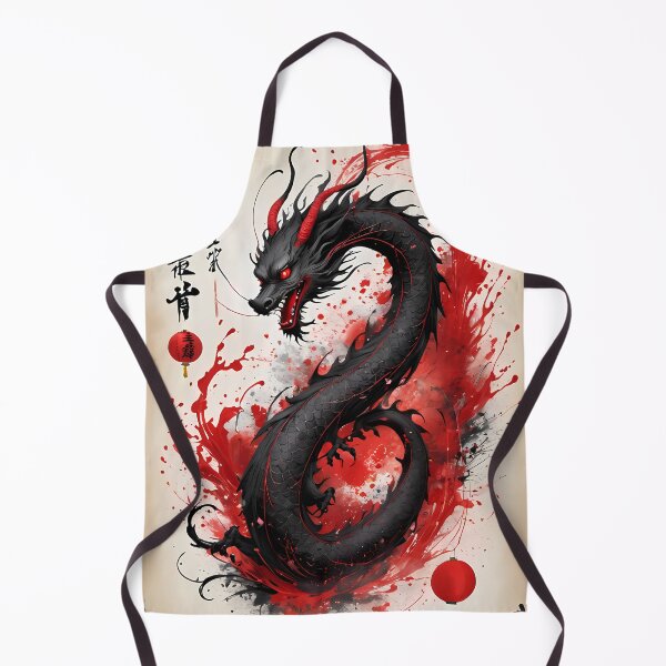 Item preview, Year of the Dragon Ink Splash Calligraphy Art designed and sold by ByteyCreatives.