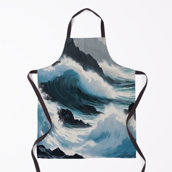 Item preview, Crashing Waves on Rocky Coastline designed and sold by ByteyCreatives.