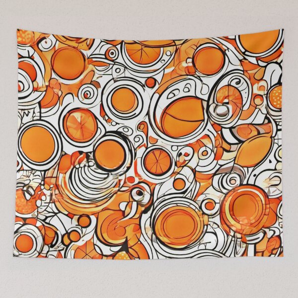 Item preview, Orange Abstract Bliss designed and sold by Health And Fitness Posts e-Store.
