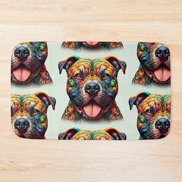 Item preview, Brightly colored American Staffordshire Terrier designed and sold by Berlini.