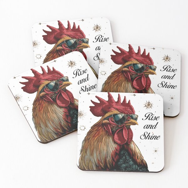 Item preview, Rise and Shine - Rooster (with Black Lettering) designed and sold by VelvetRoom.