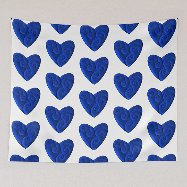 Item preview, Swirly Heart in Blue designed and sold by lezell.