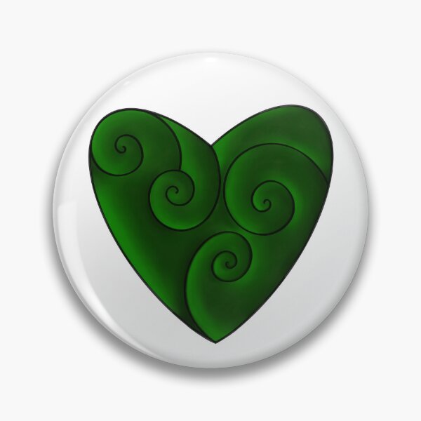 Item preview, Swirly Heart in Green designed and sold by lezell.
