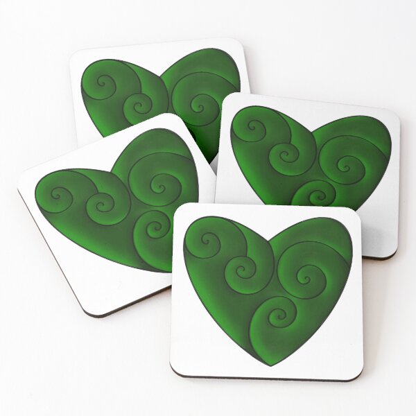 Item preview, Swirly Heart in Green designed and sold by lezell.