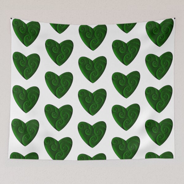 Item preview, Swirly Heart in Green designed and sold by lezell.