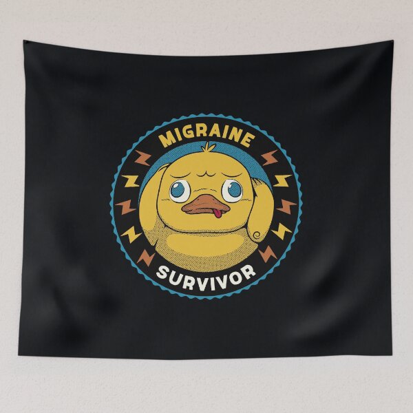 Item preview, Migraine Survivor Funny Duck by Tobe Fonseca designed and sold by Tobe Fonseca®.