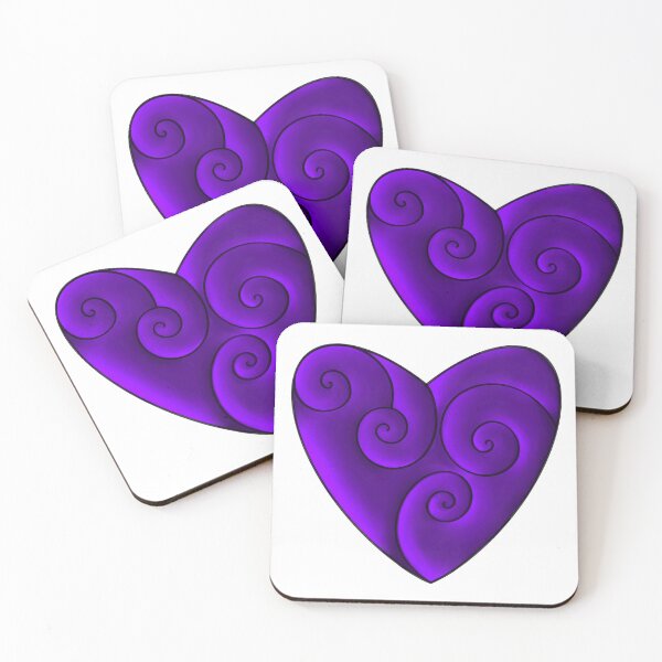 Item preview, Swirly Heart in Purple designed and sold by lezell.