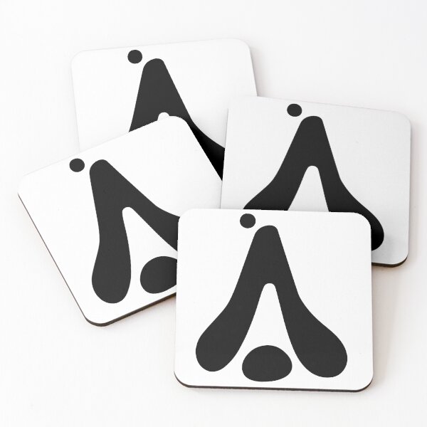 CALLIGRAPHY LETTER A Coasters (Set of 4)