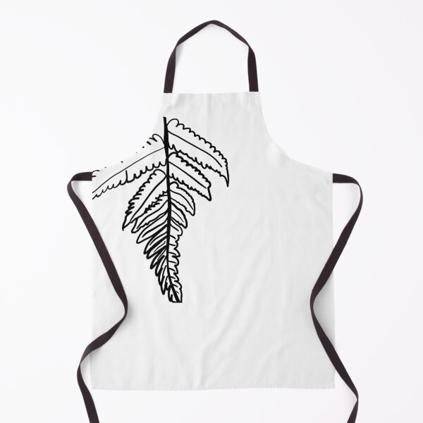 Item preview, Black hand drawn line of fern leaf up side down, simple art designed and sold by pipikijung.