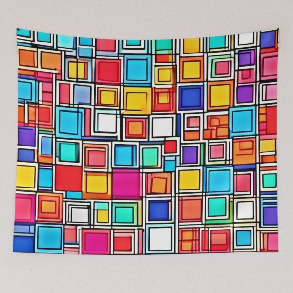 Item preview, Playful Colorful Squares designed and sold by Health And Fitness Posts e-Store.