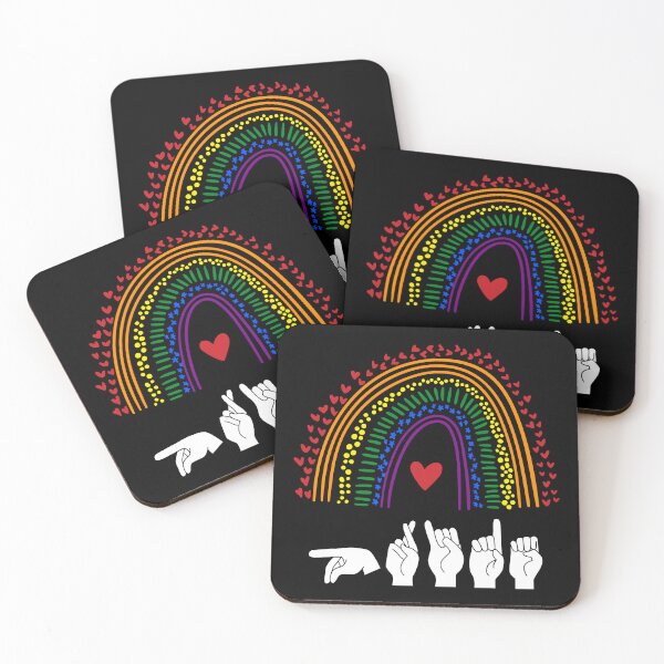 Item preview, ASL Pride III - Pride Flag Colors designed and sold by Lemon Pepper.