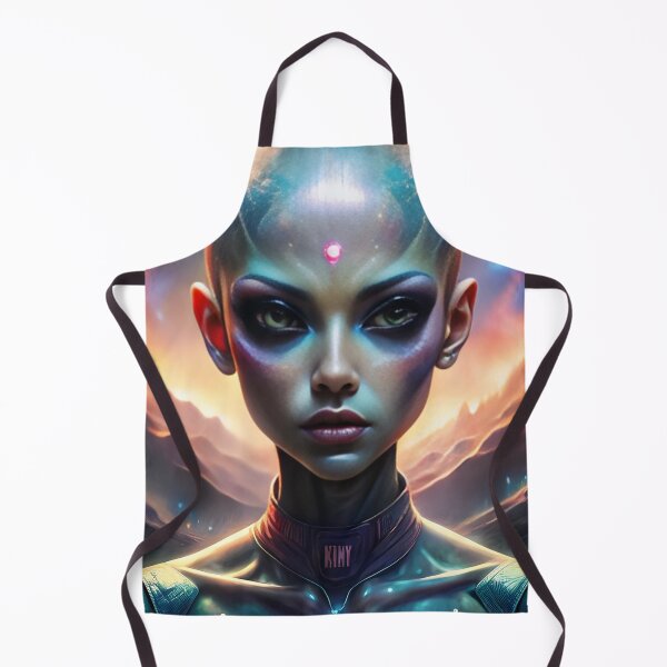 Item preview, Enigmatic Alien Portrait With Ethereal Background and Cosmic designed and sold by aminz4.
