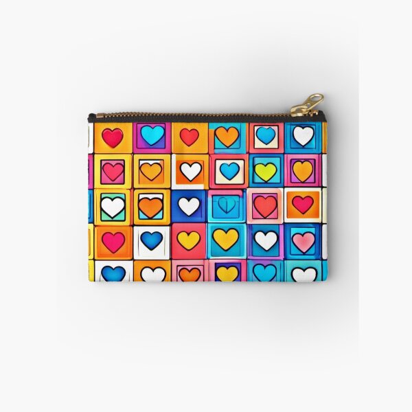 Item preview, Cartoonish Love Squares Art designed and sold by Health And Fitness Posts e-Store.
