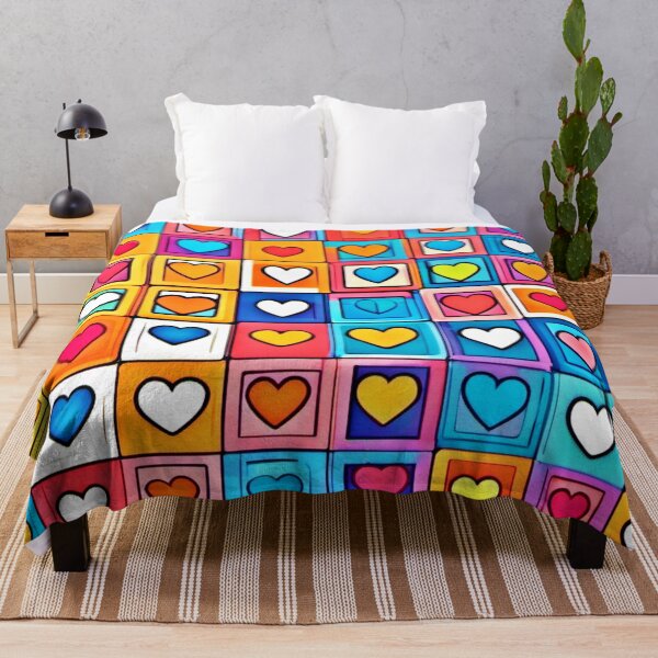 Item preview, Cartoonish Love Squares Art designed and sold by Health And Fitness Posts e-Store.