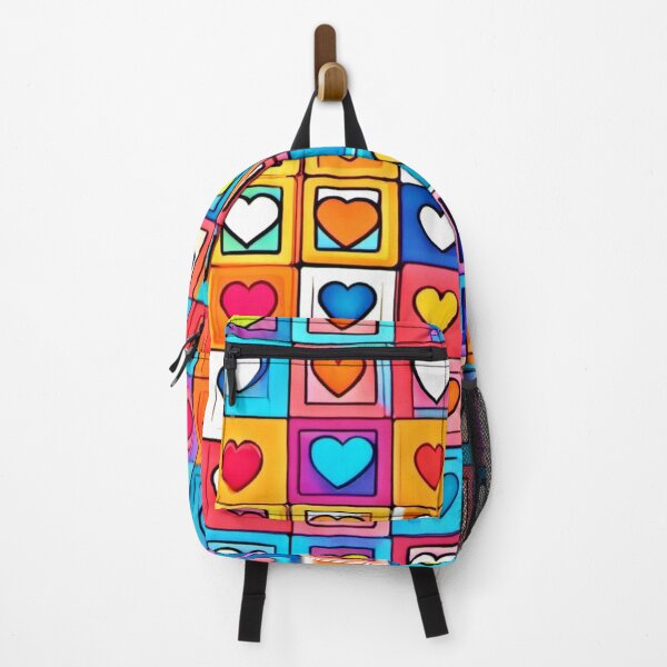 Item preview, Cartoonish Love Squares Art designed and sold by Health And Fitness Posts e-Store.