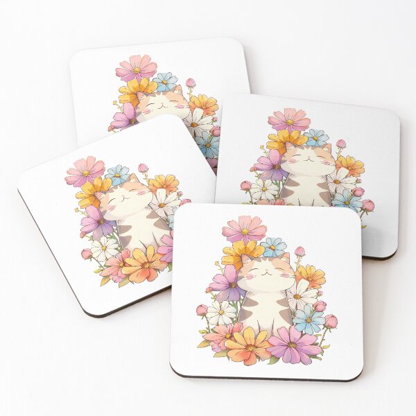 Item preview, Cat With Flower designed and sold by Crazycatgraphic.