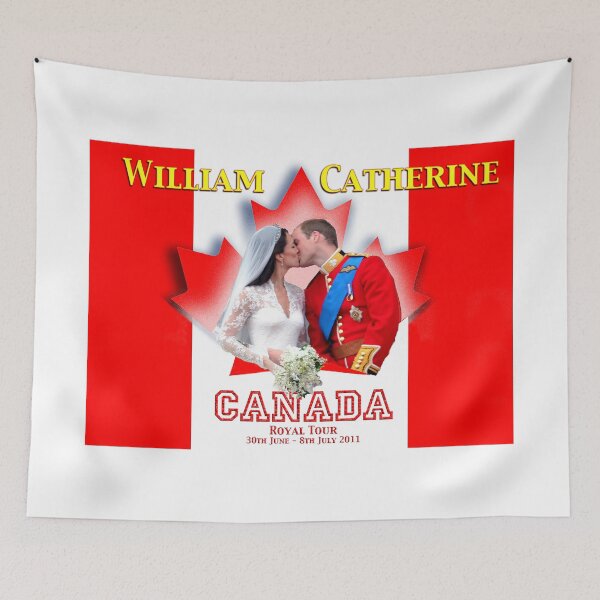 Item preview, Duke and Duchess of Cambridge Canada Royal Tour Commemoration Flag 2011 - No.1 designed and sold by Picturestation.