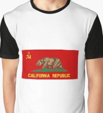 People's Republic of California - Red Communist Flag Graphic T-Shirt