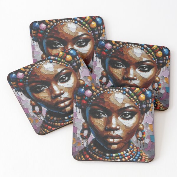 Item preview, Black African woman painted in oil designed and sold by WeLovePopArt.