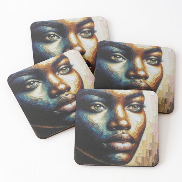 Item preview, Black African woman painted in oil designed and sold by WeLovePopArt.