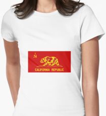 People's Republic of California - Red Communist Flag Women's Fitted T-Shirt