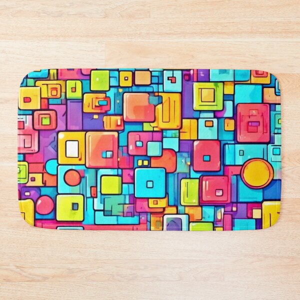 Item preview, Whimsical Square Pattern designed and sold by Health And Fitness Posts e-Store.