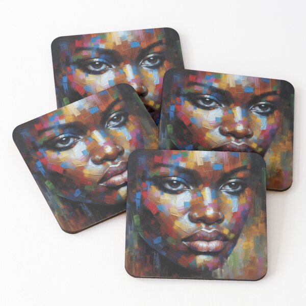 Item preview, Black African woman painted in oil designed and sold by WeLovePopArt.